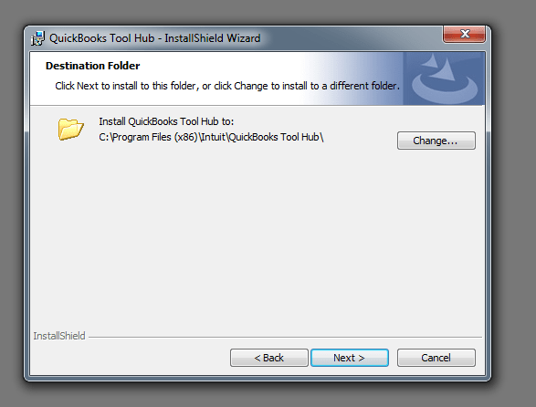 QuickBooks Tool Hub Installation Destination Folder